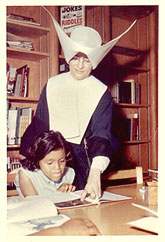 Sister teaching girl c. 1962